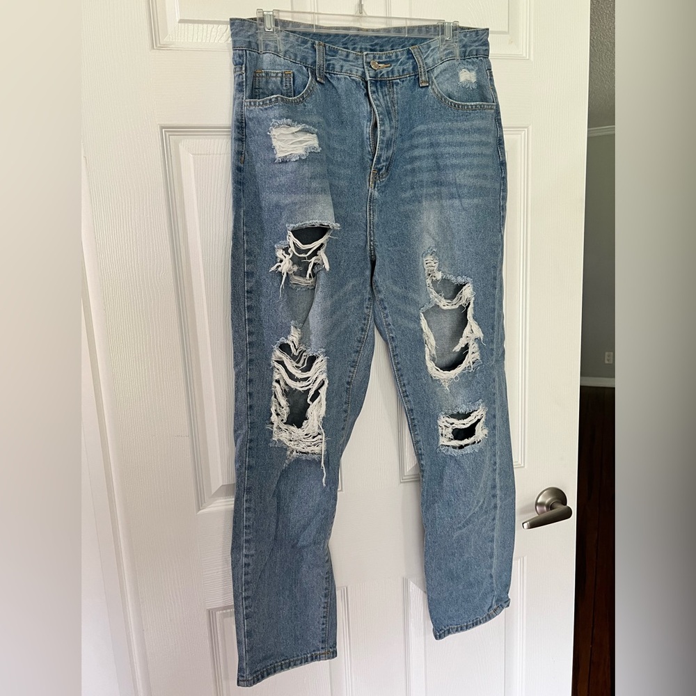SHEIN distressed jeans